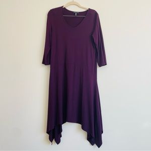 EILEEN FISHER Purple Viscose Jersey Knit Dress
Size Medium Minimalist Stretch